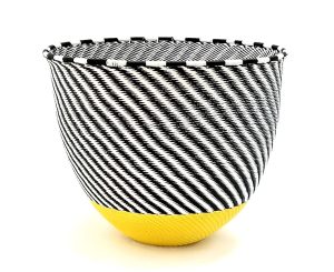 Bowl - Black Telephone Wire Cone Imbali Dot S