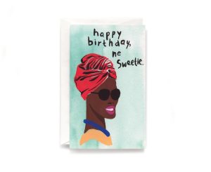 Greeting Card - Blue Party Bunch & Co Face A6