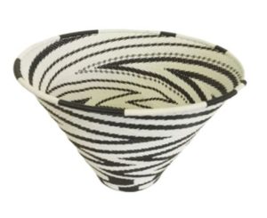 Bowl - Black & White Wire M