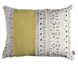 Cushion Cover - Yellow Mudcloth 40 x 60cm