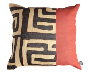 Cushion Cover - Red Kuba Cloth 50 x 50cm