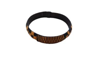 Bracelet - Orange Plastic & Wire