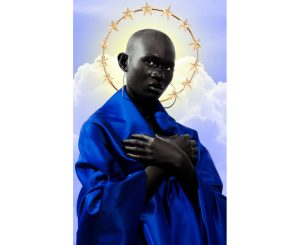 Postcard - Blue Kadara Enyeasi Madonna Without Child III A5