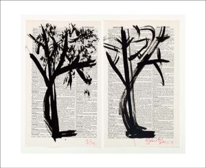 Postcard - Multi-Colour William Kentridge Untitled Two Trees A5