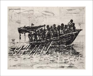 Postcard - Multi-Colour William Kentridge Refugees A5