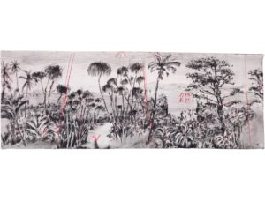 Scarf - Black & White William Kentridge Head And The Load 65 x 170cm