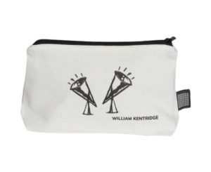 Make Up Bag - Black & White William Kentridge Rebus Megaphone