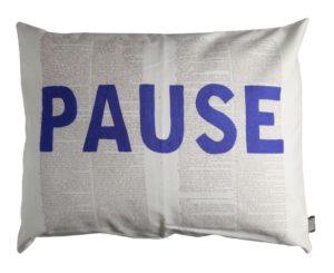 Cushion Cover - Black & Blue William Kentridge Pause 40 x 60cm