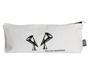 Pencil Case - Black & White William Kentridge Rebus Megaphone