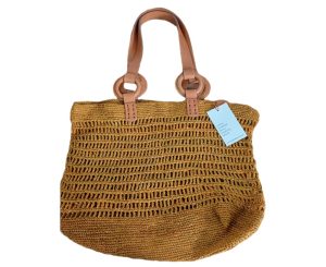 Bag - Brown Crochet Raffia