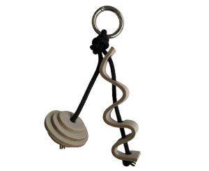 Keyring - Stone Leather Tassel