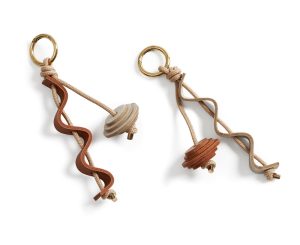 Keyring - Brown Leather Tassel
