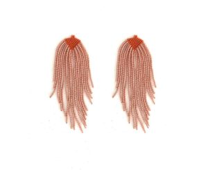 Earrings - Pink Bead