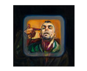 Magnet - Black Johannes Phokela Face B 70 x 70cm