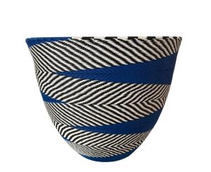 Bowl - Blue Telephone Wire Cone Imbali Zigzag M