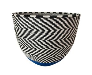 Bowl - Blue Telephone Wire Cone Imbali Zigzag S