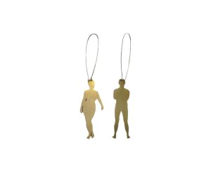 Earrings - Brass Mary Evans Couple Hanging