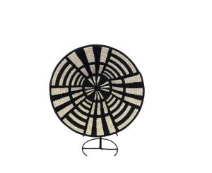 Basket - Black & White Tintsaba Grid L