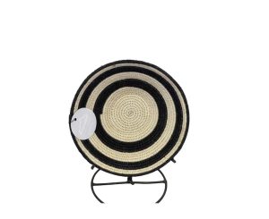 Basket - Black & White Tintsaba Stripes S