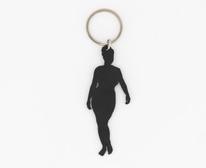 Keyring - Black Mary Evans Standing Female Metal