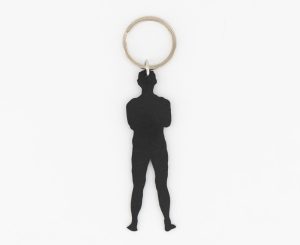 Keyring - Black Mary Evans Standing Male Metal