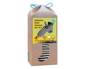 Soft Toy - Multi-Colour Soxy Zebra DIY