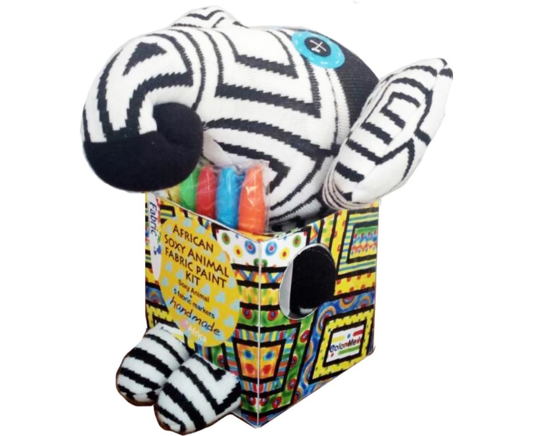 African Soxy Animal – Handmade African Animal Soft Toy - Sock Elephant