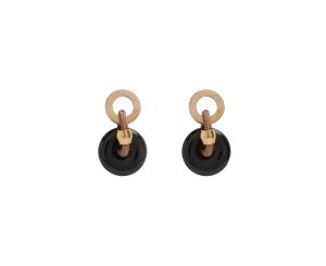 Earrings - Black Raku