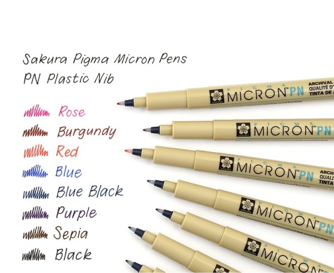  SAKURA Pigma Micron Plastic Nib Pens - Archival Black