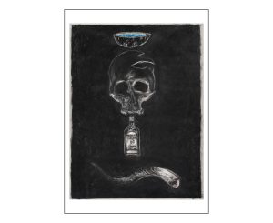 Postcard - Black Kudzanai Chiurai Untitled Skull A5