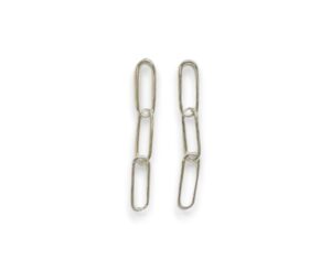 Earrings - Silver Sharon Cole Paperclip