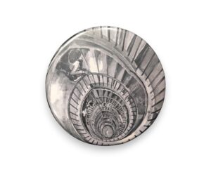 Magnet - Grey Lucie de Moyencourt 10-ZMStairwell Round