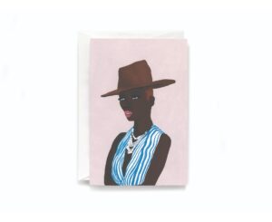 Greeting Card - MulCol Party Bunch & Co Hat Lady A6