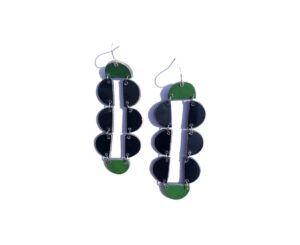 Earrings - Green Paper Mache Sisanda Long