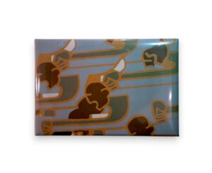 Magnet - Multi-Colour Albie Sachs Sachs-Font Rectangle