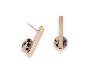 Earrings - Beige Iloni Obelisk
